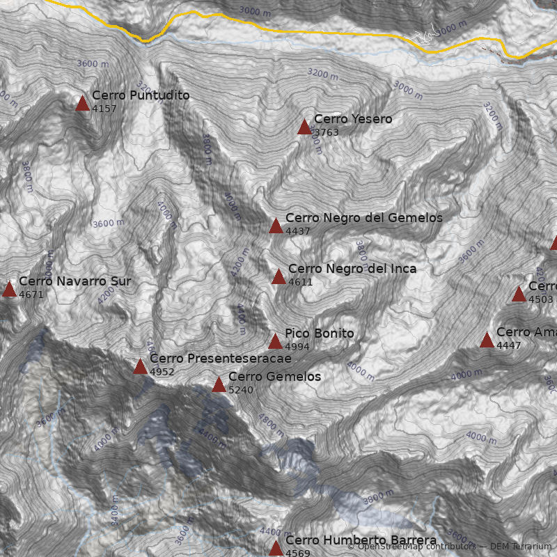 Mapa Cerro Negro del Inca