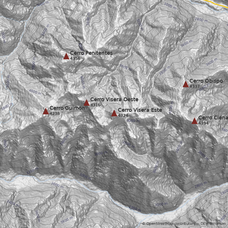 Mapa Cerro Visera Este