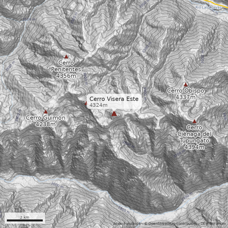 Mapa Cerro Visera Este