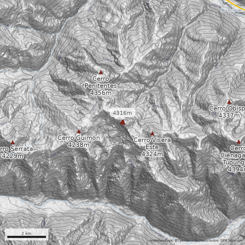 Mapa Cerro Visera Oeste
