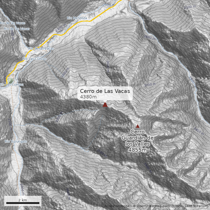 Mapa Cerro de Las Vacas