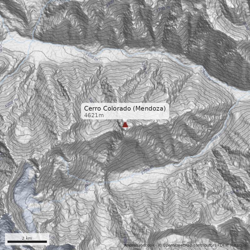 Mapa Cerro Colorado (Mendoza)