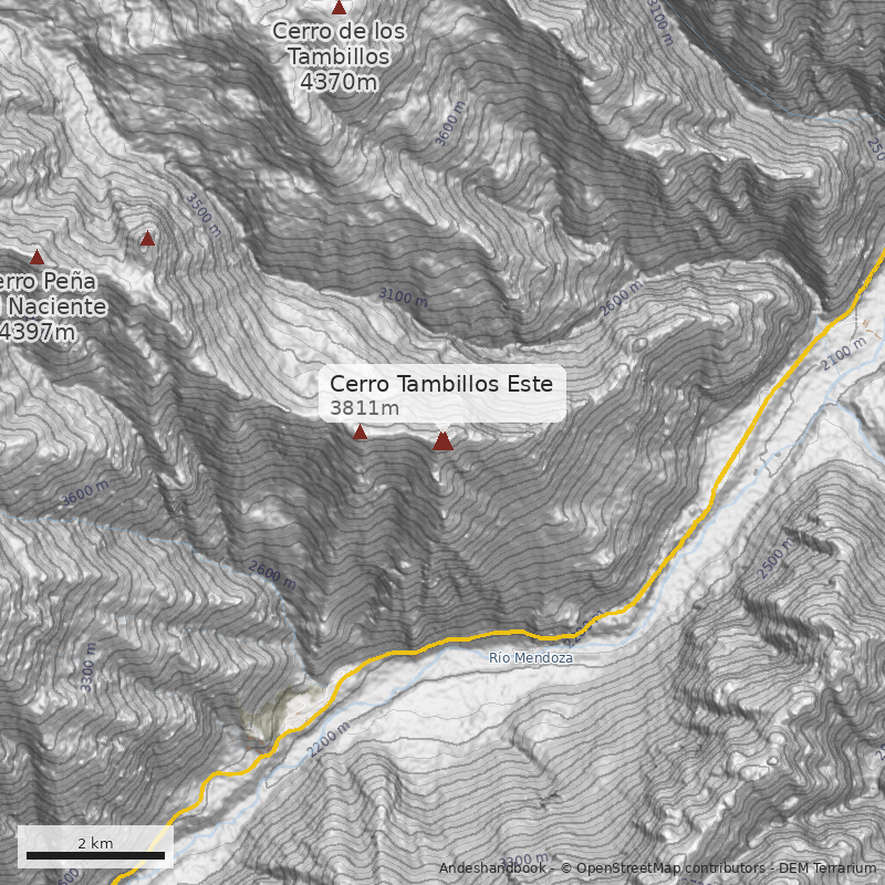 Mapa Cerro Tambillos Este