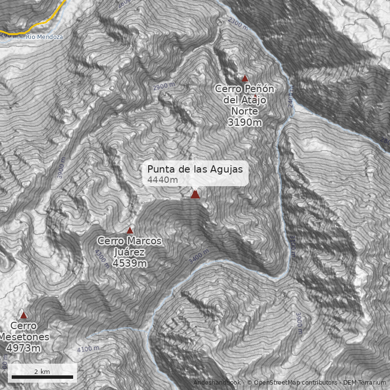 Mapa Punta de las Agujas