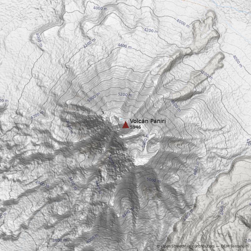 Mapa Volcán Paniri