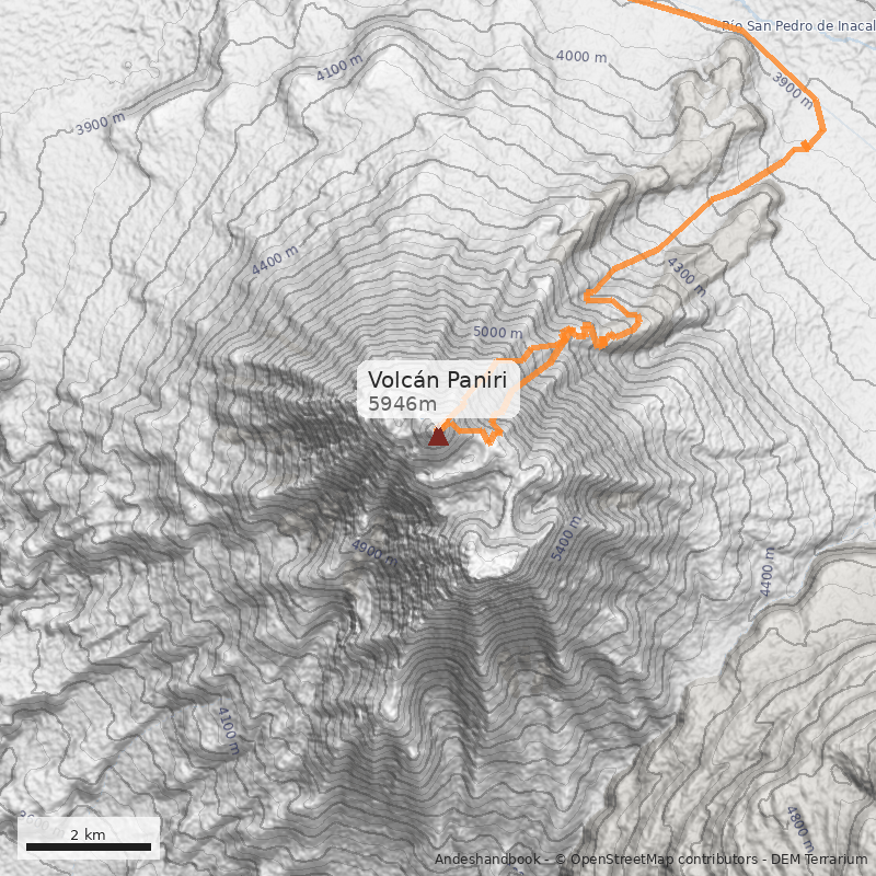 Mapa Volcán Paniri