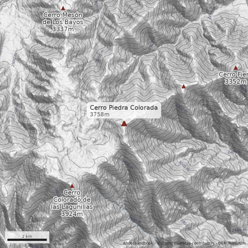 Mapa Cerro Piedra Colorada