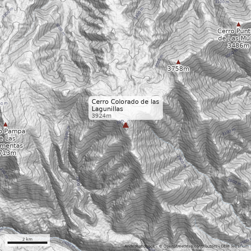 Mapa Cerro Colorado de las Lagunillas