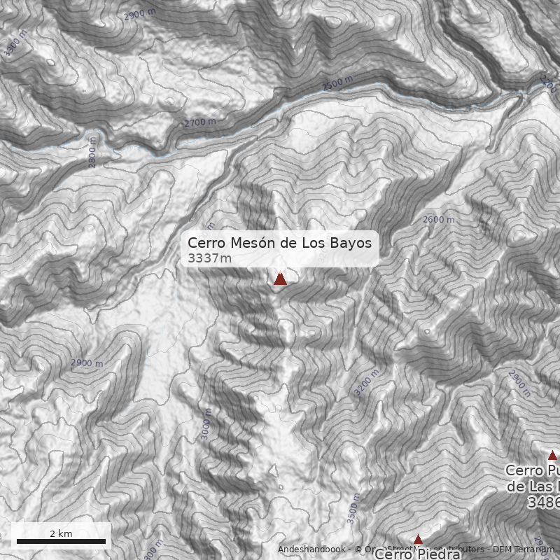 Mapa Cerro Mesón de Los Bayos