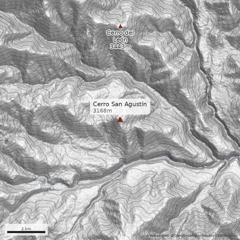 Mapa Cerro San Agustín