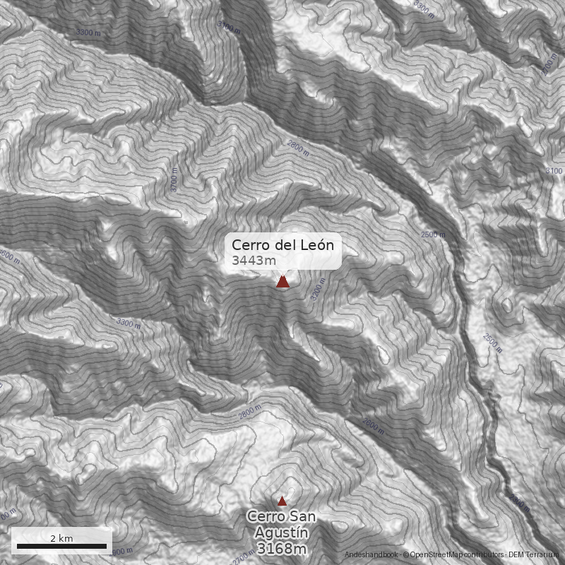 Mapa Cerro del León