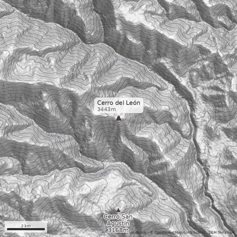 Mapa Cerro del León