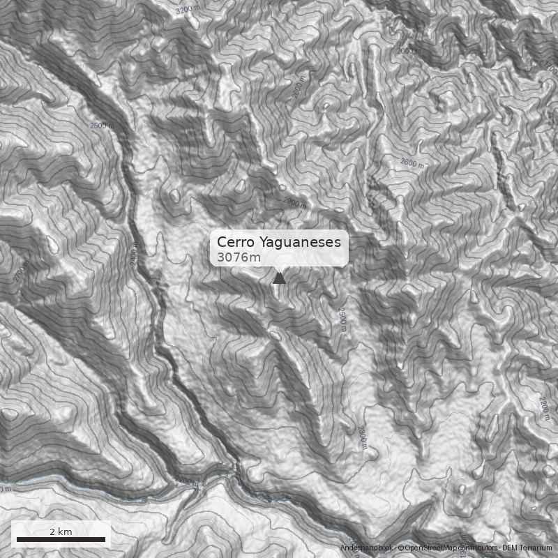 Mapa Cerro Yaguaneses