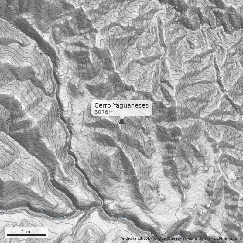 Mapa Cerro Yaguaneses