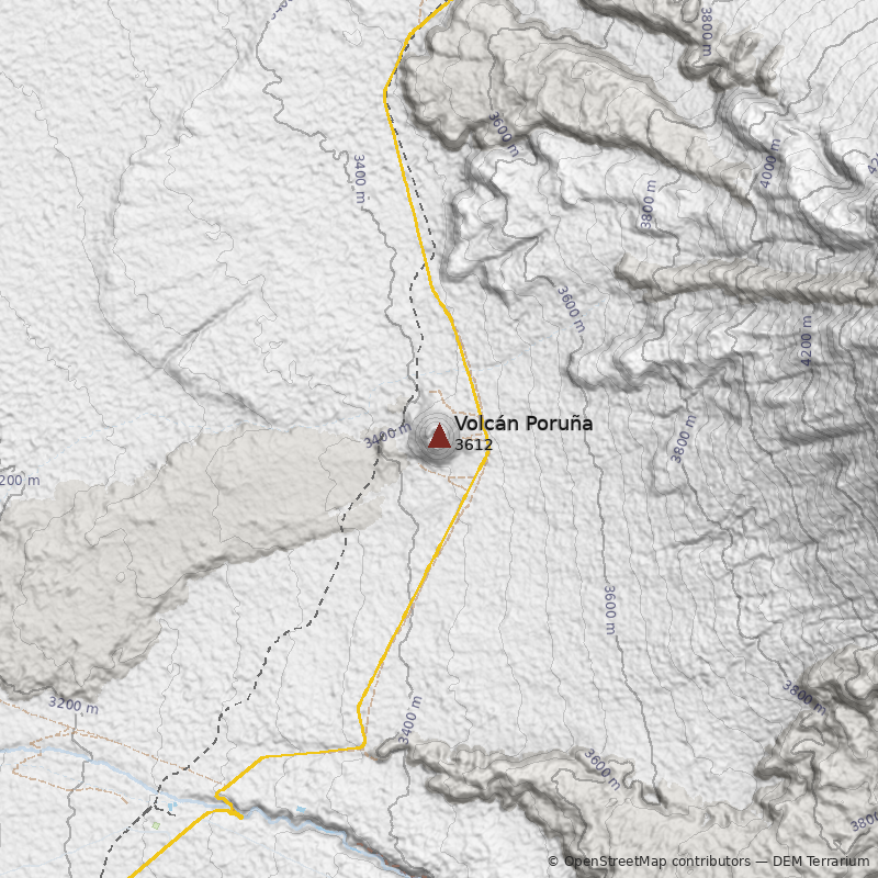 Mapa Volcán Poruña