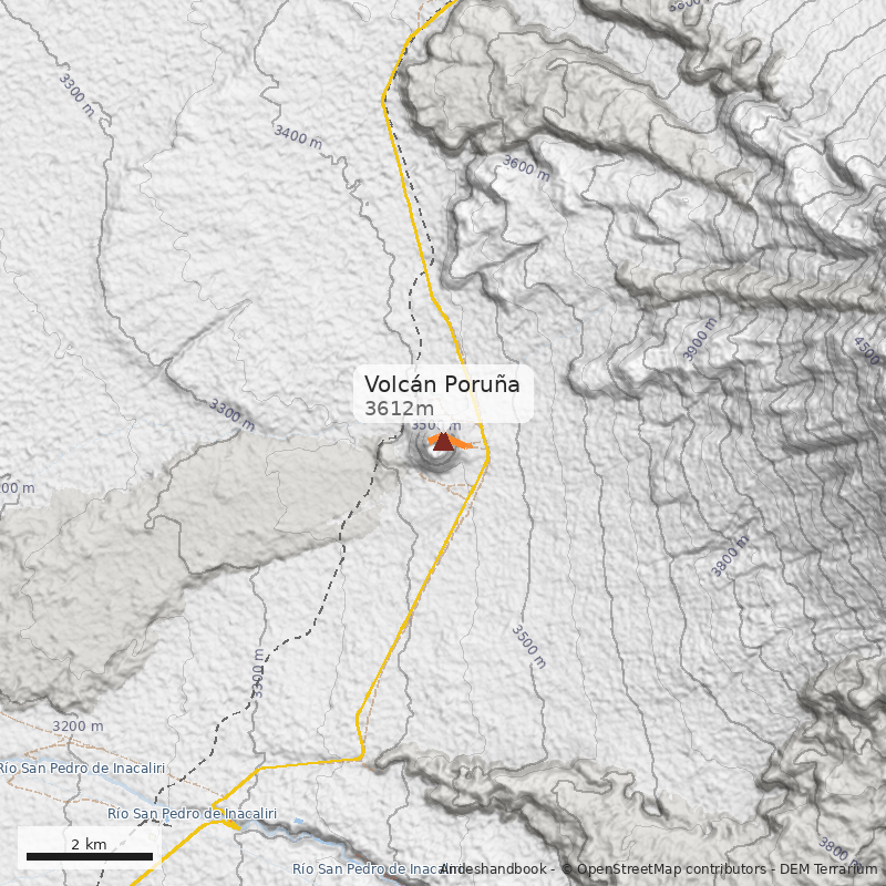Mapa Volcán Poruña