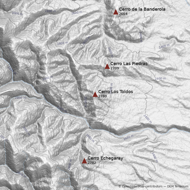Mapa Cerro Los Toldos