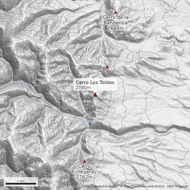 Mapa Cerro Los Toldos