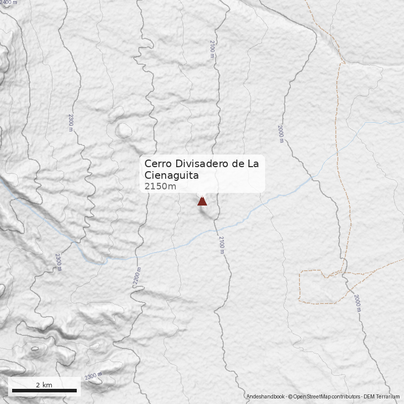 Mapa Cerro Divisadero de La Cienaguita