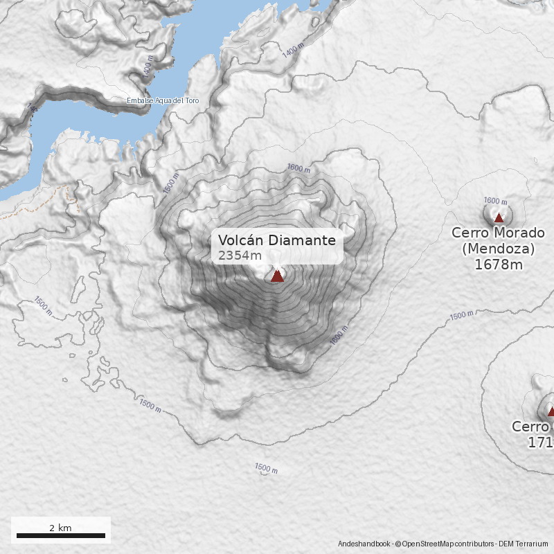 Mapa Volcán Diamante