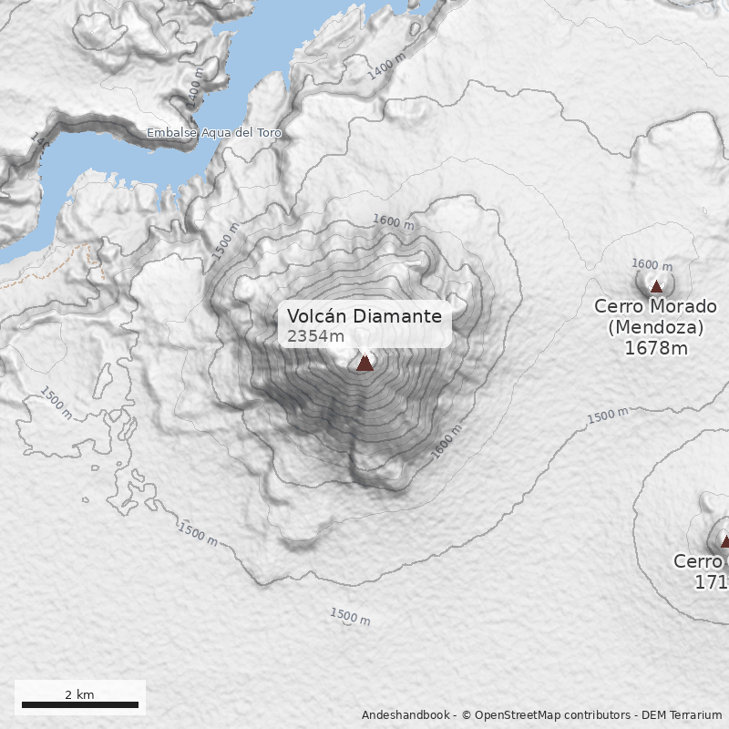 Mapa Volcán Diamante