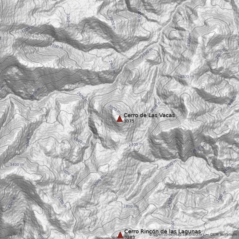 Mapa Cerro de Las Vacas