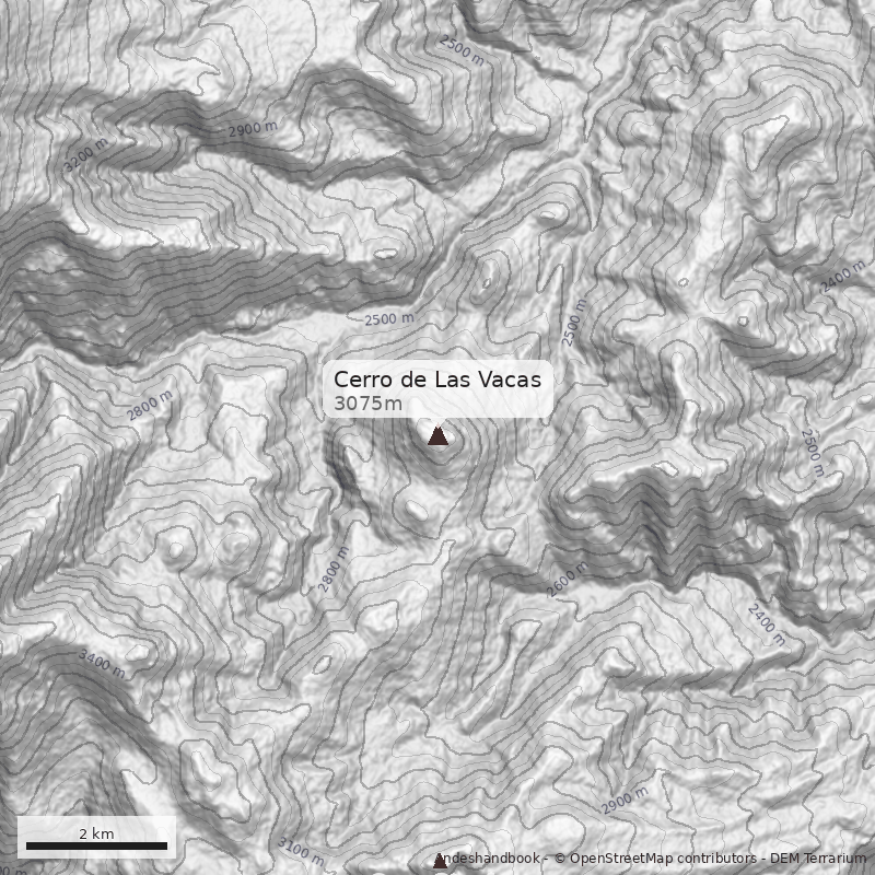 Mapa Cerro de Las Vacas
