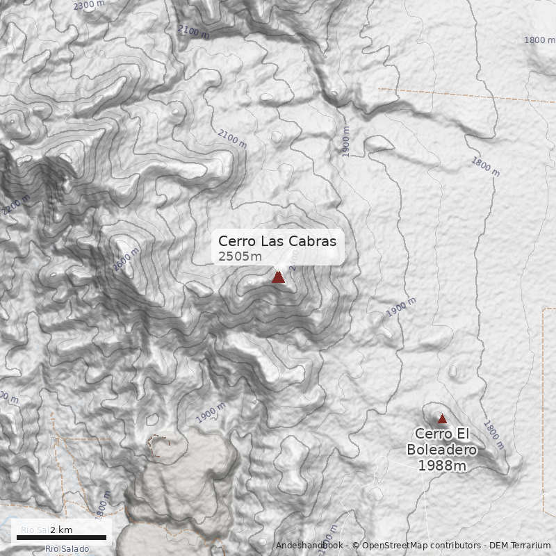 Mapa Cerro Las Cabras