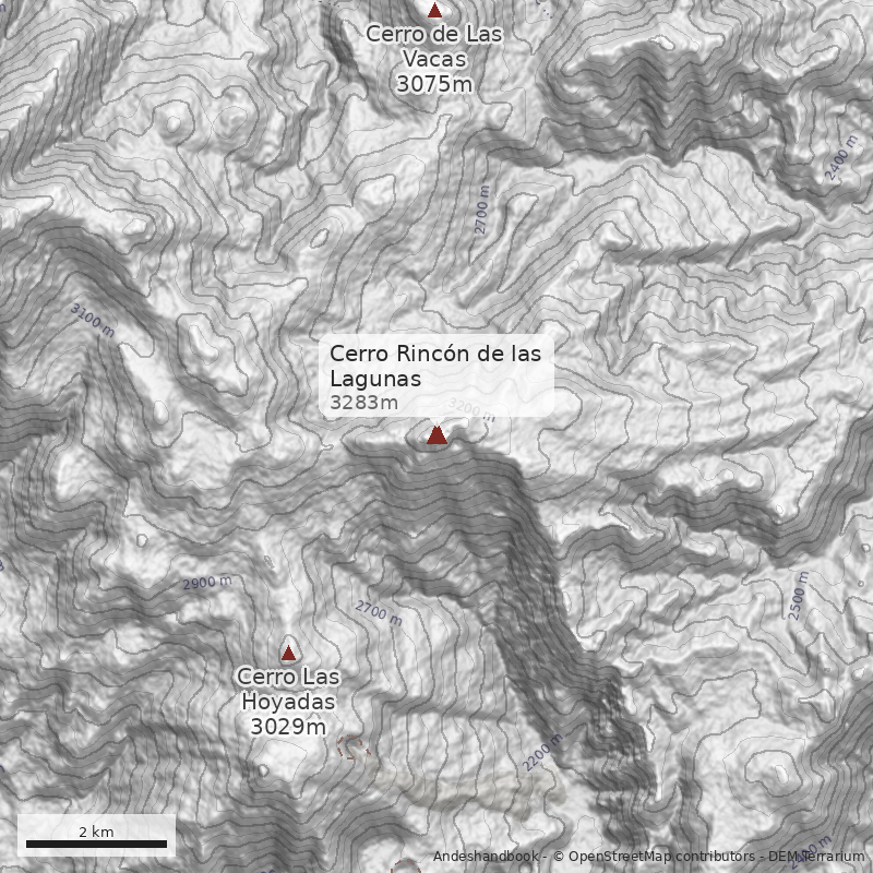 Mapa Cerro Rincón de las Lagunas