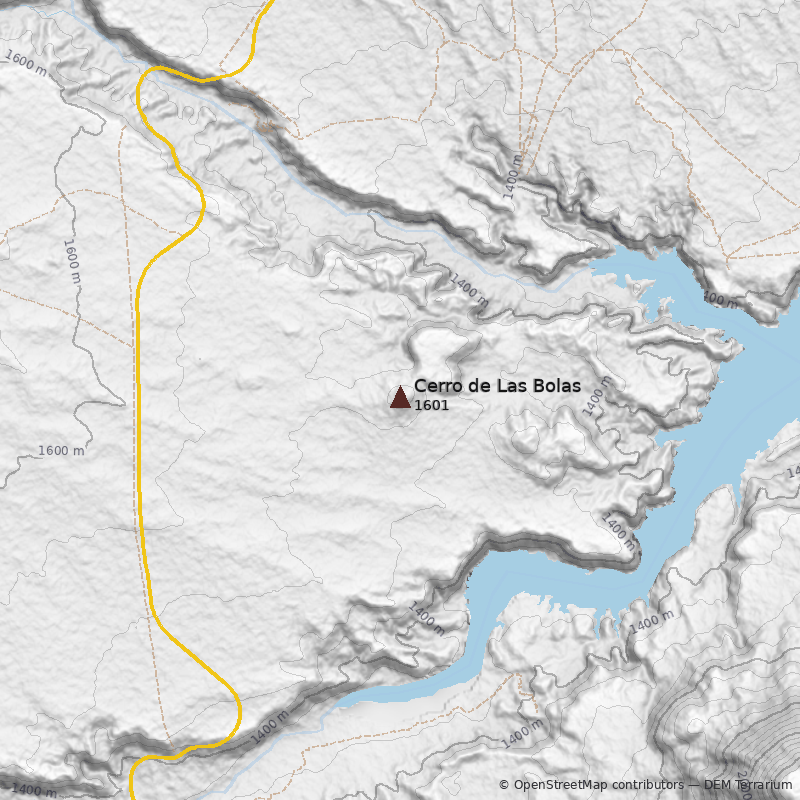 Mapa Cerro de Las Bolas