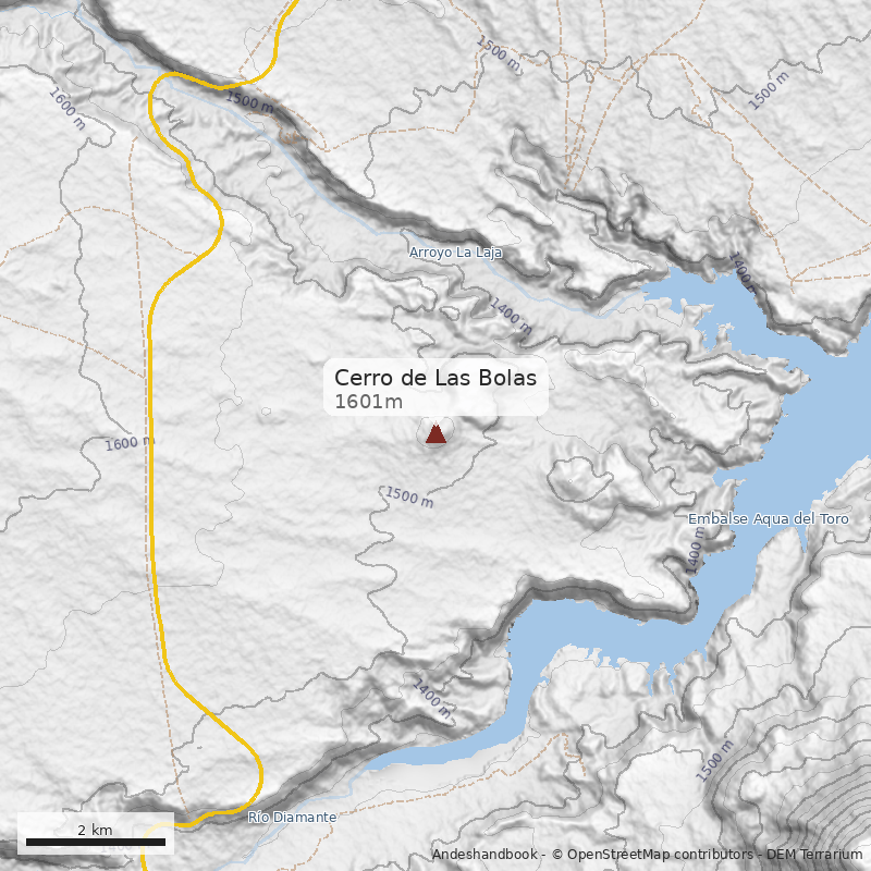 Mapa Cerro de Las Bolas
