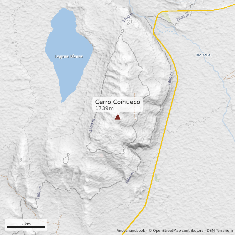 Mapa Cerro Coihueco
