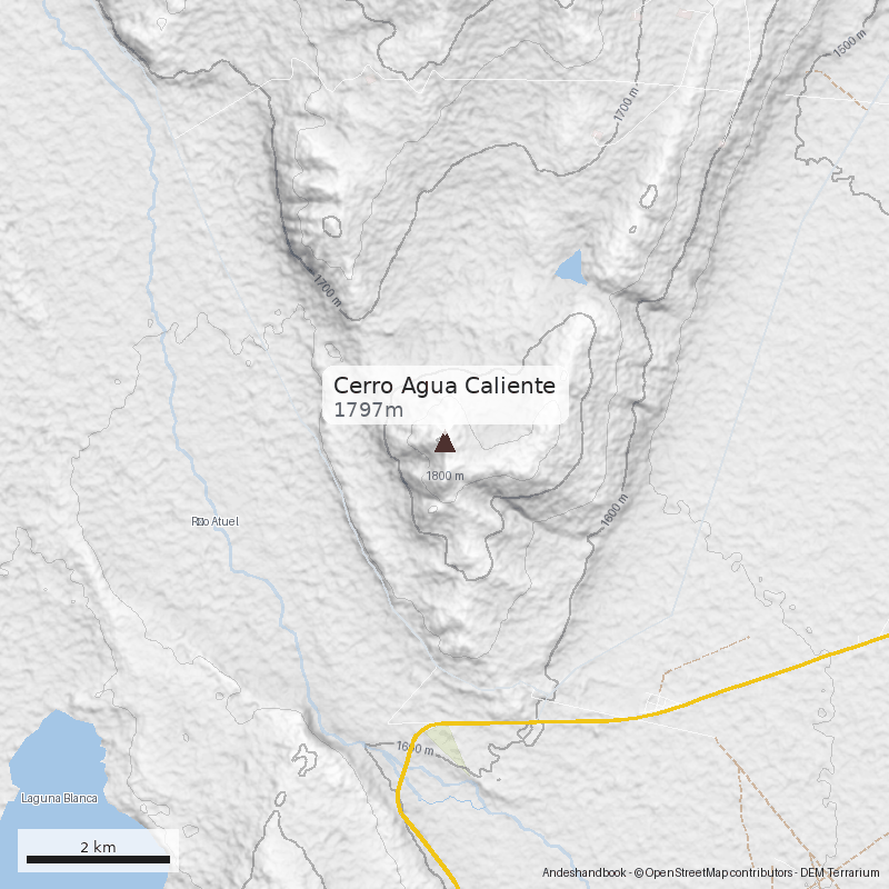 Mapa Cerro Agua Caliente