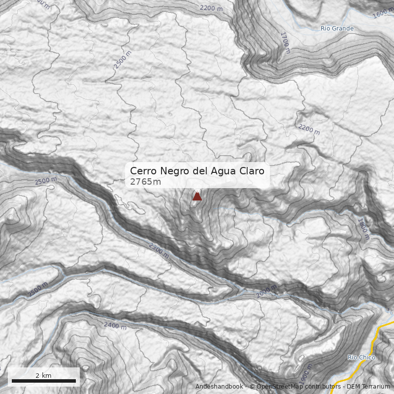 Mapa Cerro Negro del Agua Claro