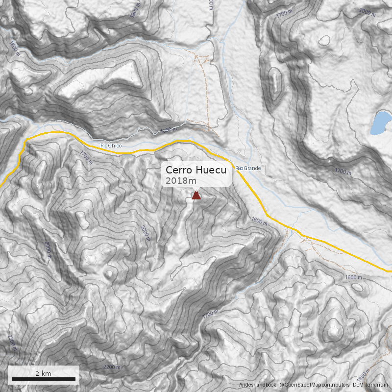 Mapa Cerro Huecu