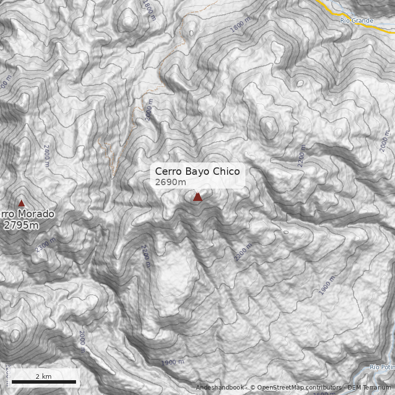 Mapa Cerro Bayo Chico