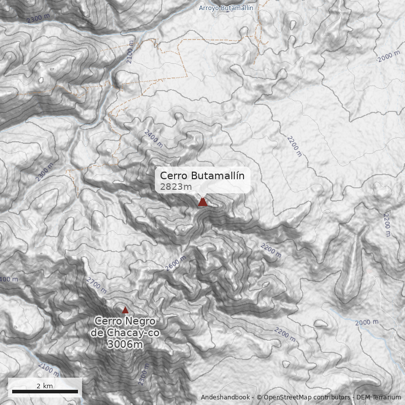 Mapa Cerro Butamallín
