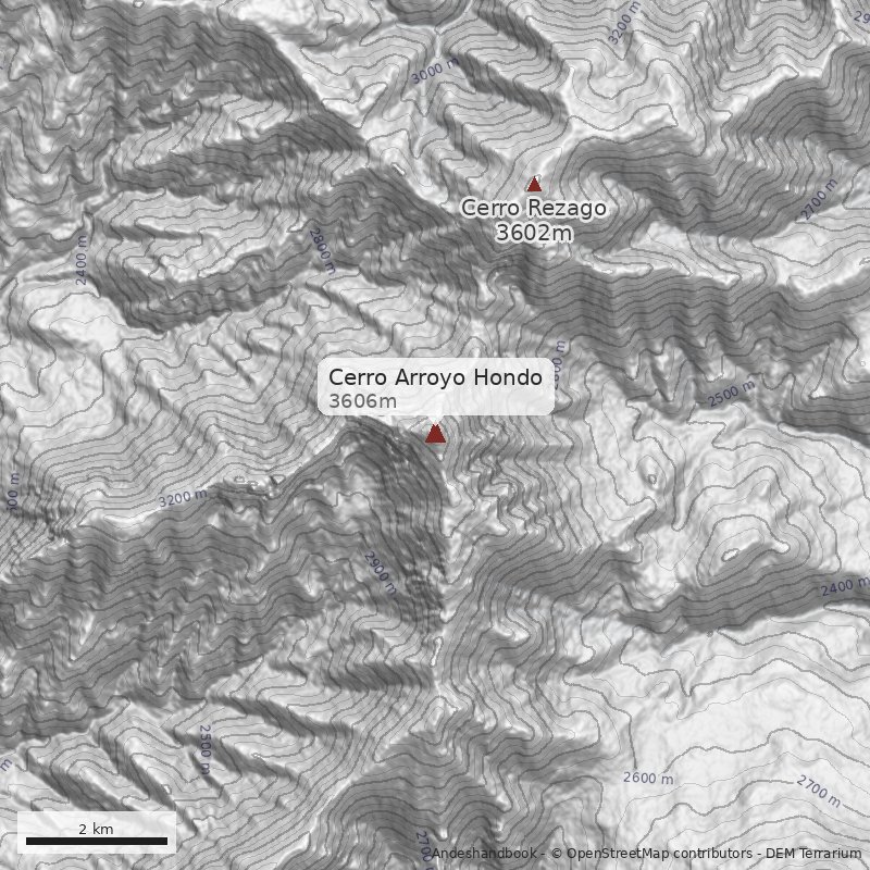 Mapa Cerro Arroyo Hondo