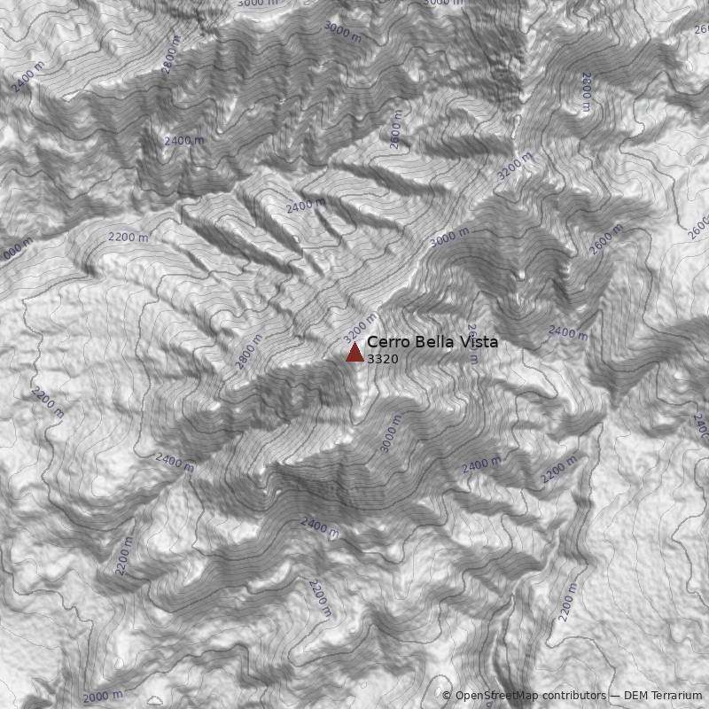 Mapa Cerro Bella Vista