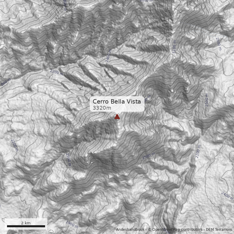 Mapa Cerro Bella Vista