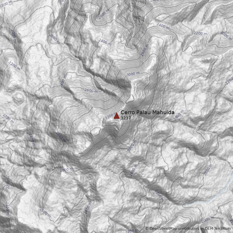 Mapa Cerro Palau Mahuida