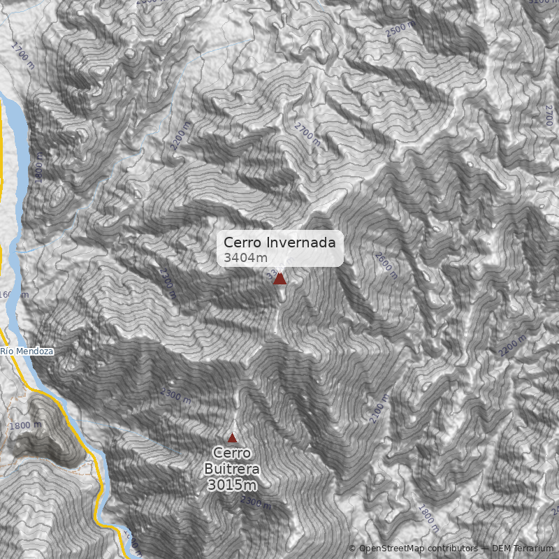 Mapa Cerro Invernada