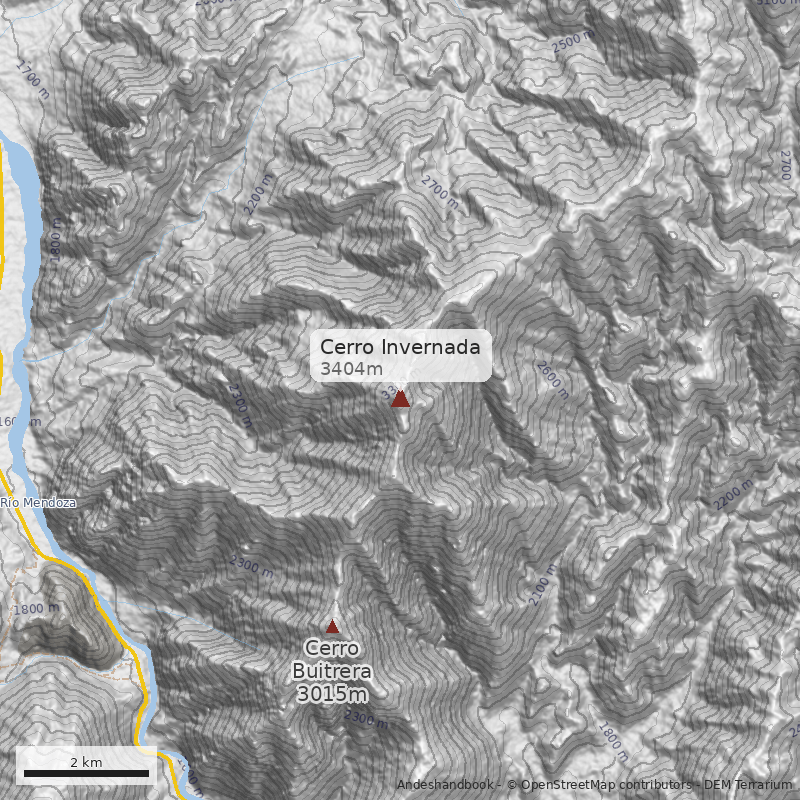 Mapa Cerro Invernada