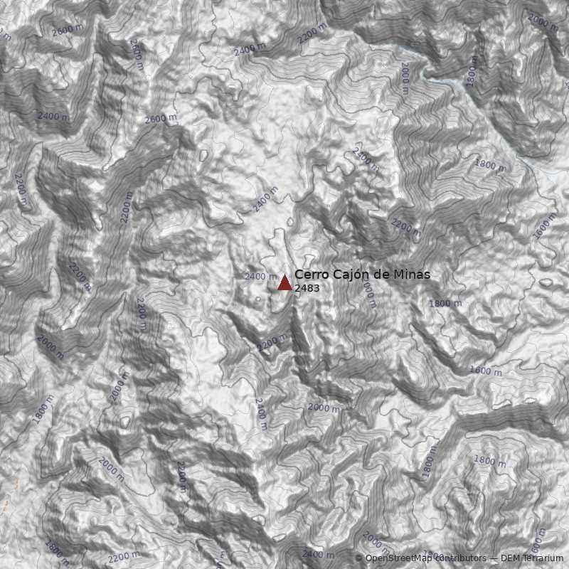 Mapa Cerro Cajón de Minas