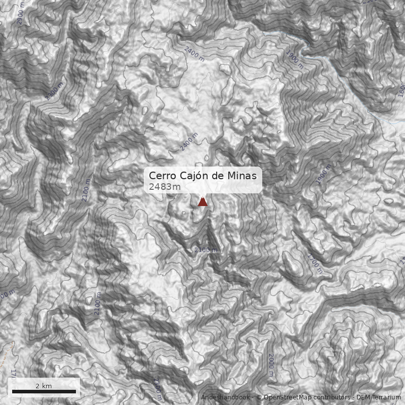Mapa Cerro Cajón de Minas
