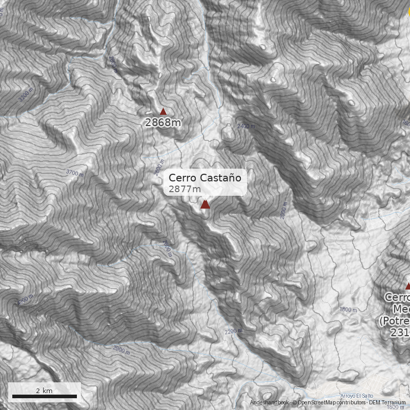 Mapa Cerro Castaño