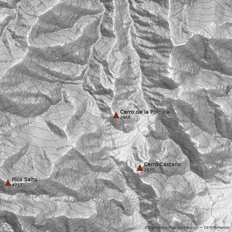 Mapa Cerro de la Polcura