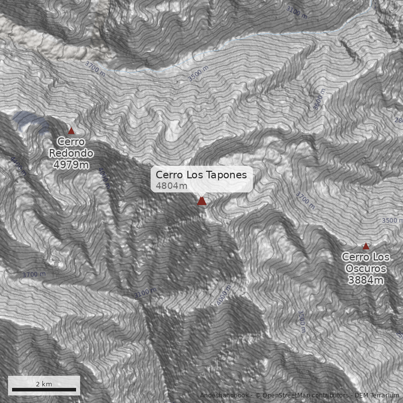 Mapa Cerro Los Tapones