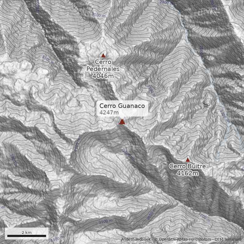 Mapa Cerro Guanaco