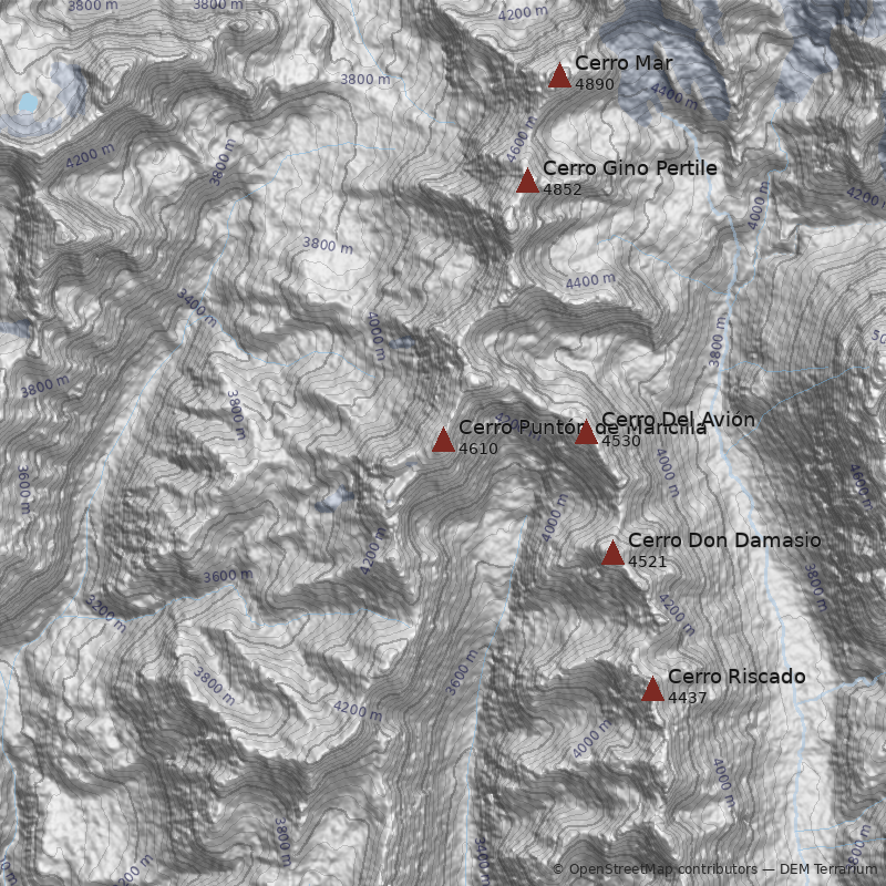 Mapa Cerro Puntón de Mancilla